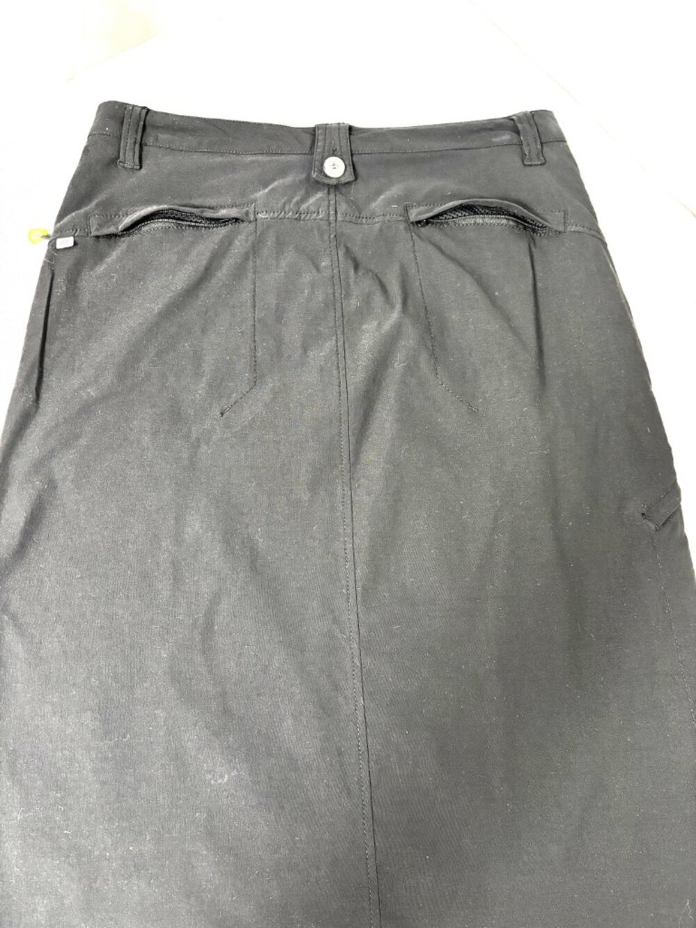 Eddie Bauer Sport Nylon Spandex Cargo Midi Black Skirt Sz 4 EUC - Picture 8 of 15